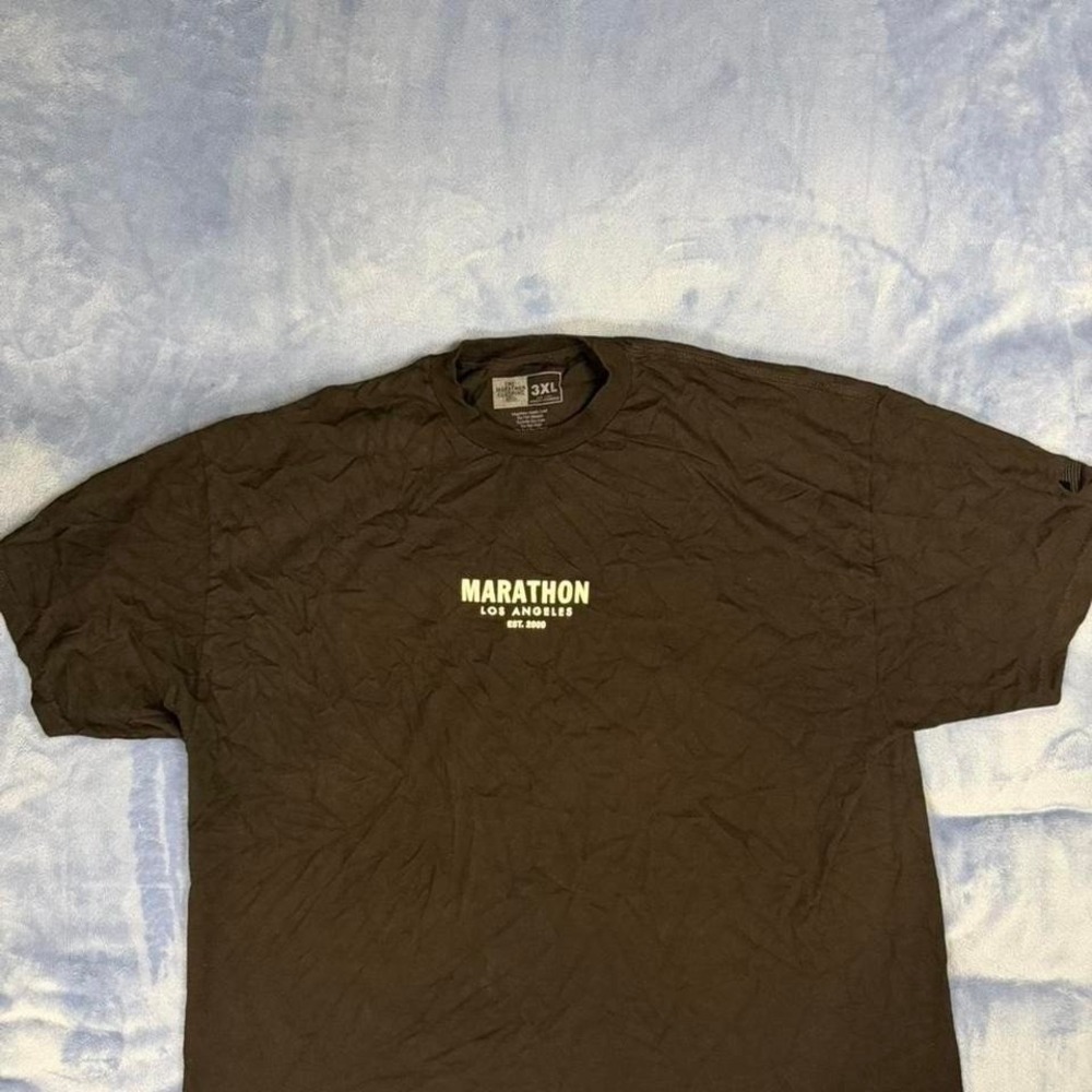Marathon Los Angeles black cotton t-shirt men Size 3XL